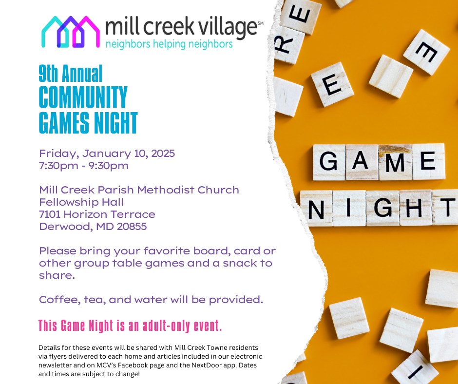 Mill Creek Village 9th Annual Community Games Night